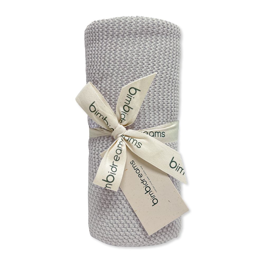 【bimbidreams】針織萬用毯 75x90cm(寶寶毯 嬰兒毯 四季毯 冷氣毯 小被被 蓋被 寶寶被毯 外出毯)-大象灰