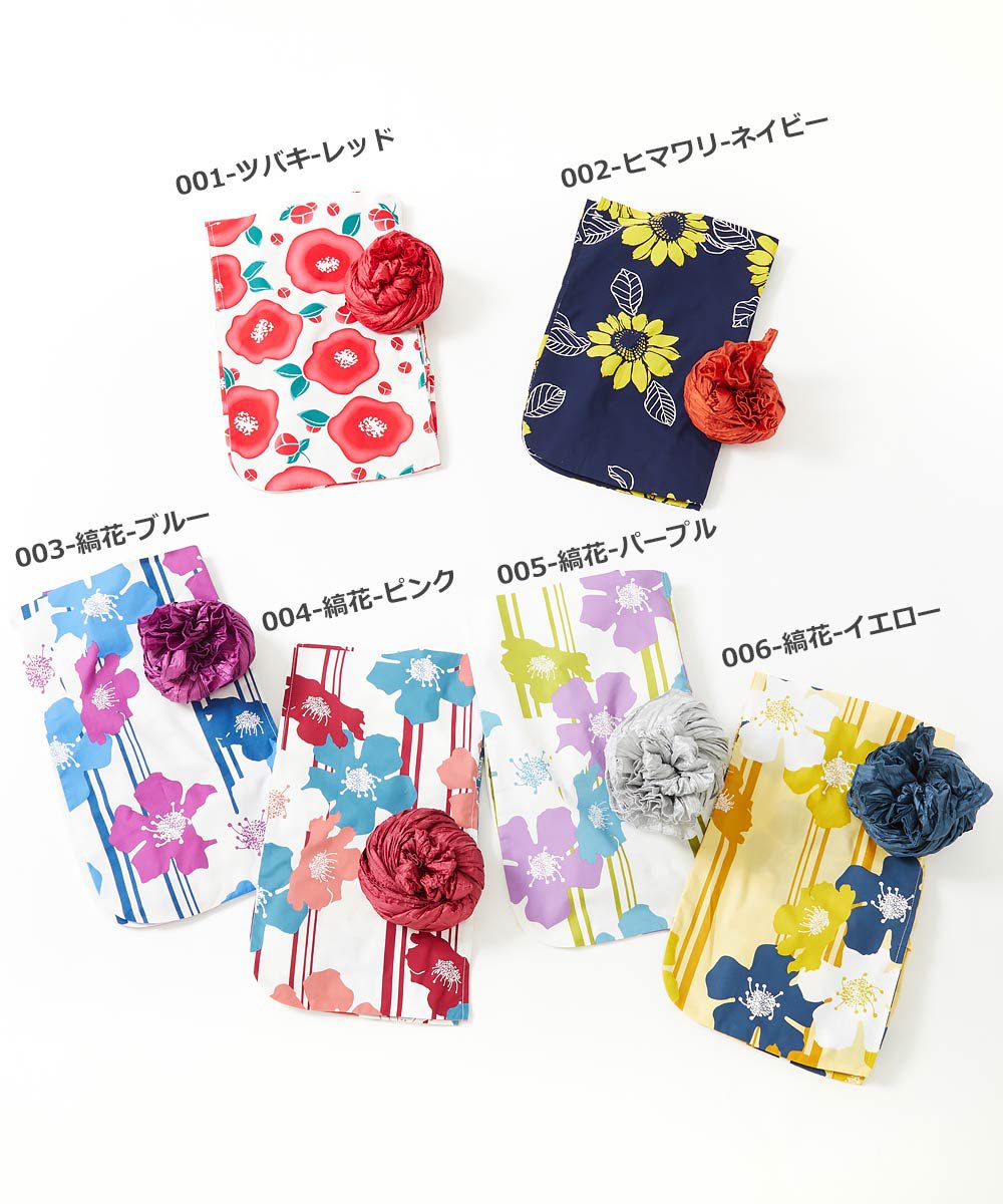 日本 devirock - 純棉夏日祭典花朵浴衣兵兒帶2件組-繽紛貝殼-藍綠