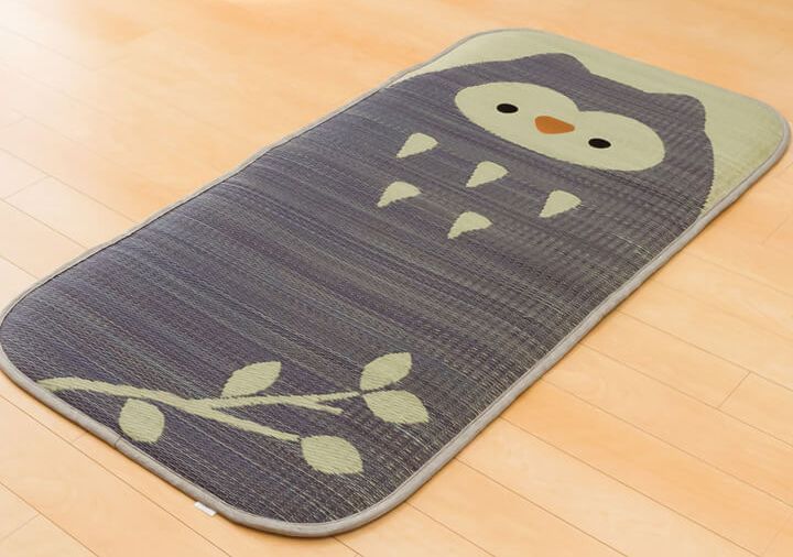 日本池彥 - 抗菌除臭濕度調節 藺草兒童床墊-狸-咖啡 (70x140cm)