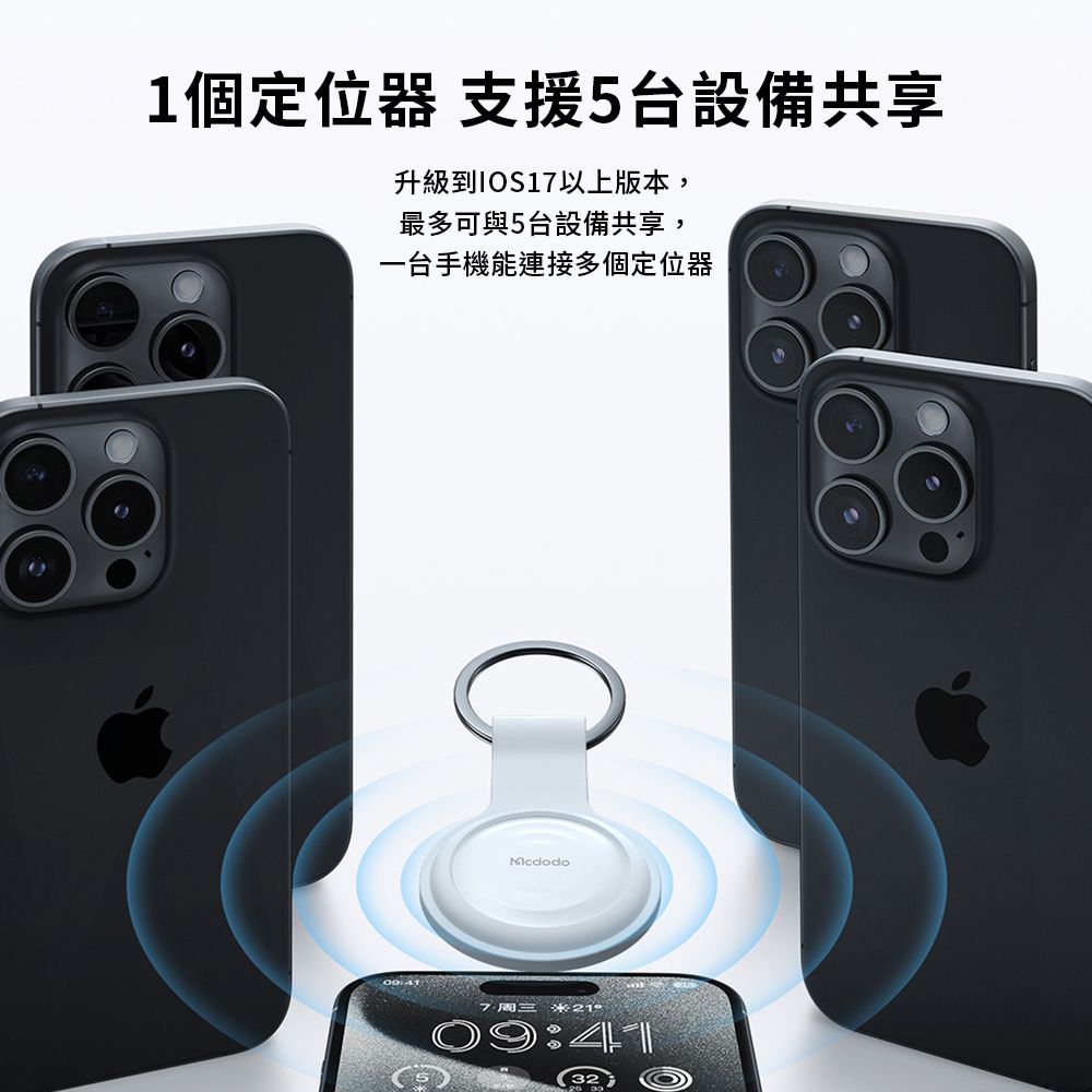 Mcdodo SmartTag Find My 防丟定位器 AT-720-白色(iOS限定)