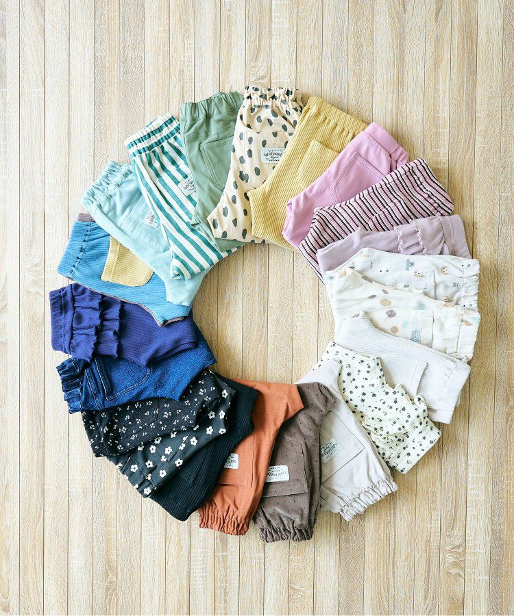 日本 apres les cours - 百搭彈力燈芯絨休閒長褲-水藍