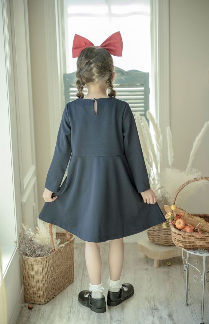 日本 Catherine Cottage - [萬聖節]小魔女長袖洋裝(附髮箍)-海軍藍