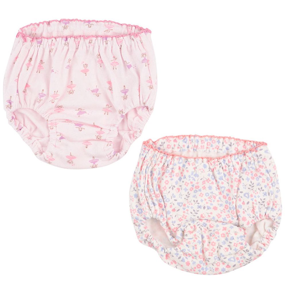akachan honpo - 內褲2件組-小花 跳芭蕾的女孩-粉紅色