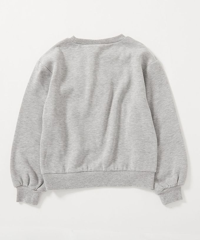 日本 devirock - 裏起毛蕾絲愛心長袖上衣-紅