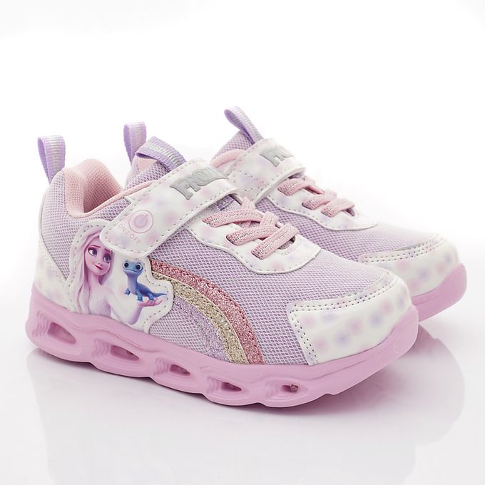 冰雪奇緣-冰雪電燈運動休閒鞋-FNKX25127紫(中小童)-電燈鞋-紫