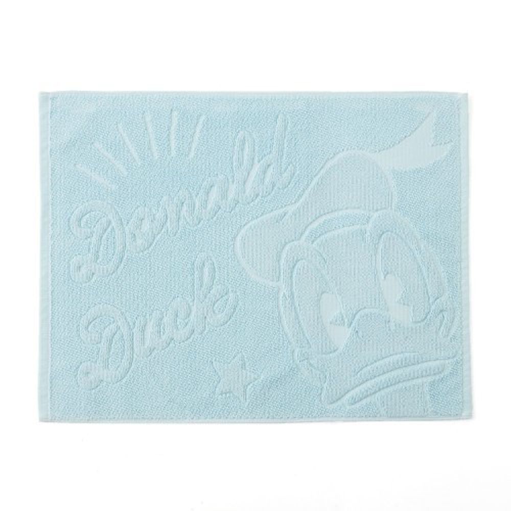 日本千趣會 - 迪士尼 純棉吸水毛巾腳踏墊-好奇唐老鴨-水藍 (45x60cm)