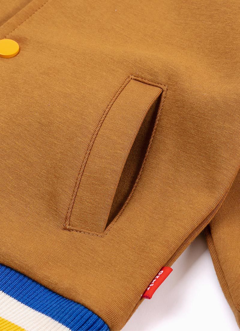 韓國 OZKIZ - 長頸鹿插畫單排釦外套