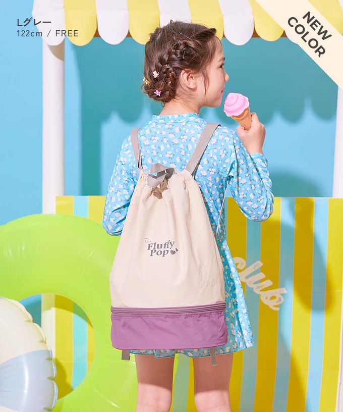 日本 devirock - 雙層設計防水便利游泳背包/水桶包-黑x黑