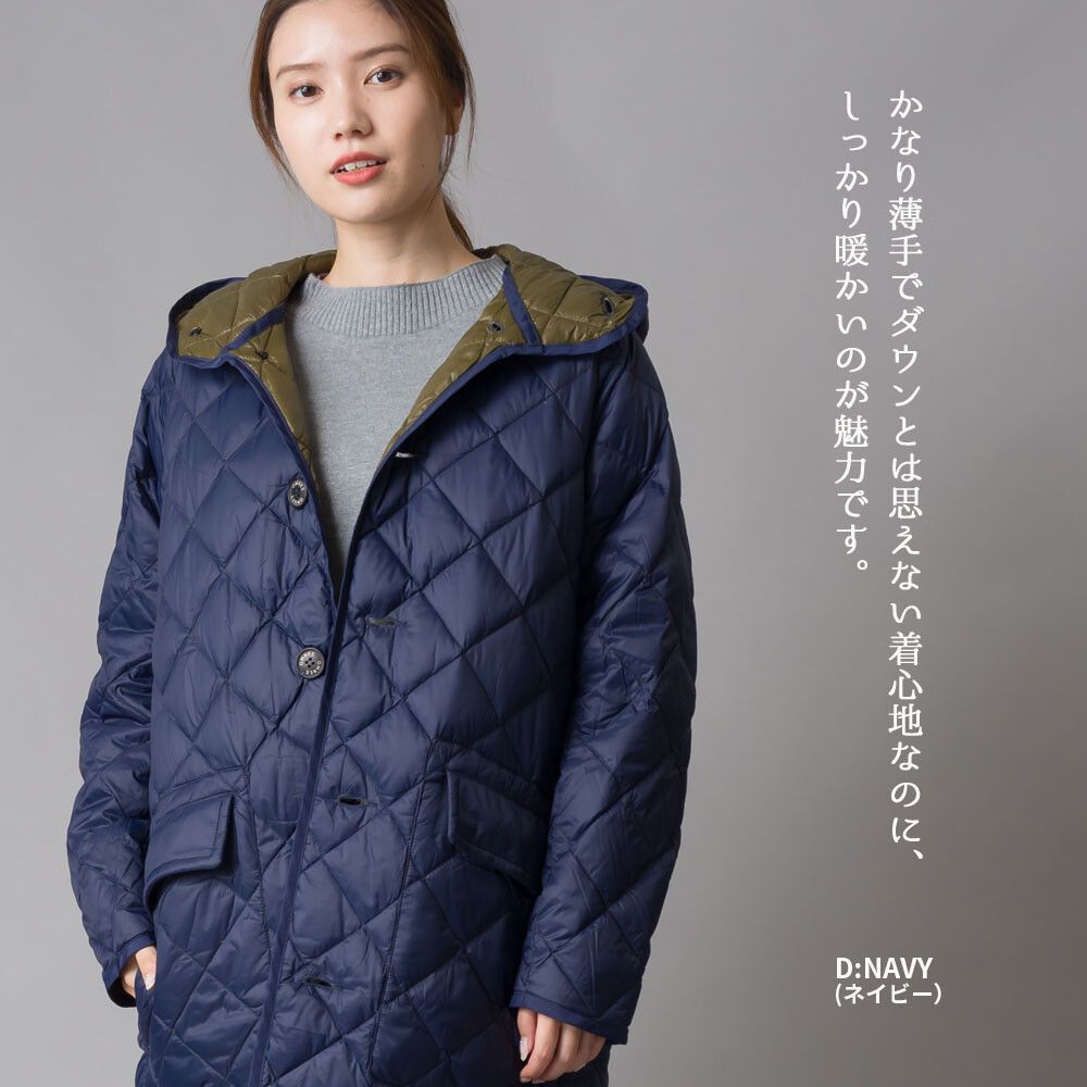 日本 OMNES - 超輕量保暖羽絨長版連帽外套-杏