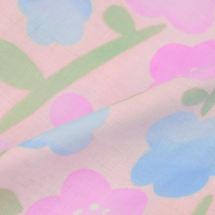 akachan honpo - 甚平包屁衣-小花-粉紅色