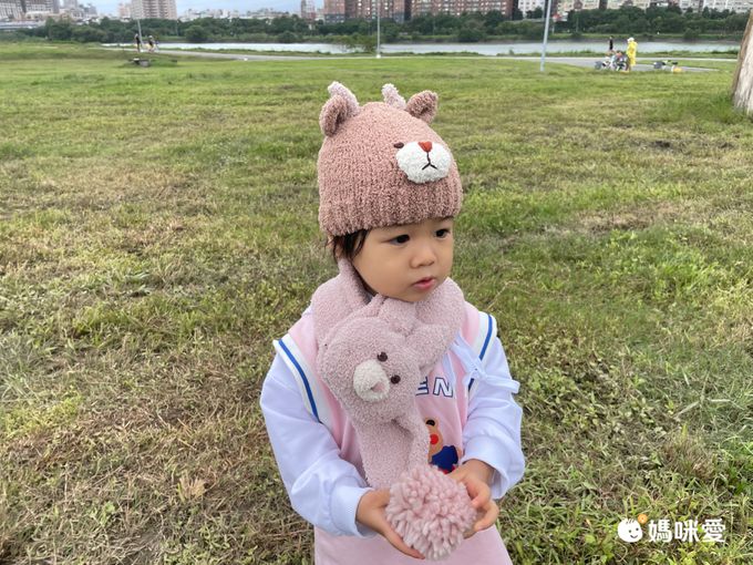 akachan honpo - 毛茸茸圍巾-動物-象牙白色 (80~95cm)