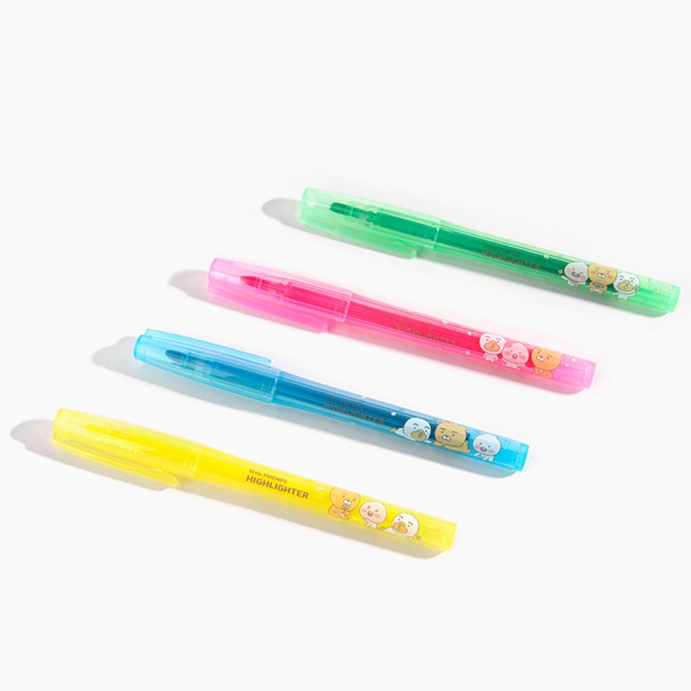 Kakao Friends - 螢光筆4入組-黃+粉紅+綠+藍