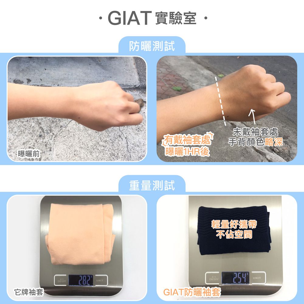 GIAT - UPF50+勁涼彈力防曬袖套(男女適用)-淺粉 (FREE)