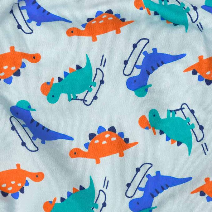 akachan honpo - 4層學習內褲2件組-恐龍×汽車-藍色