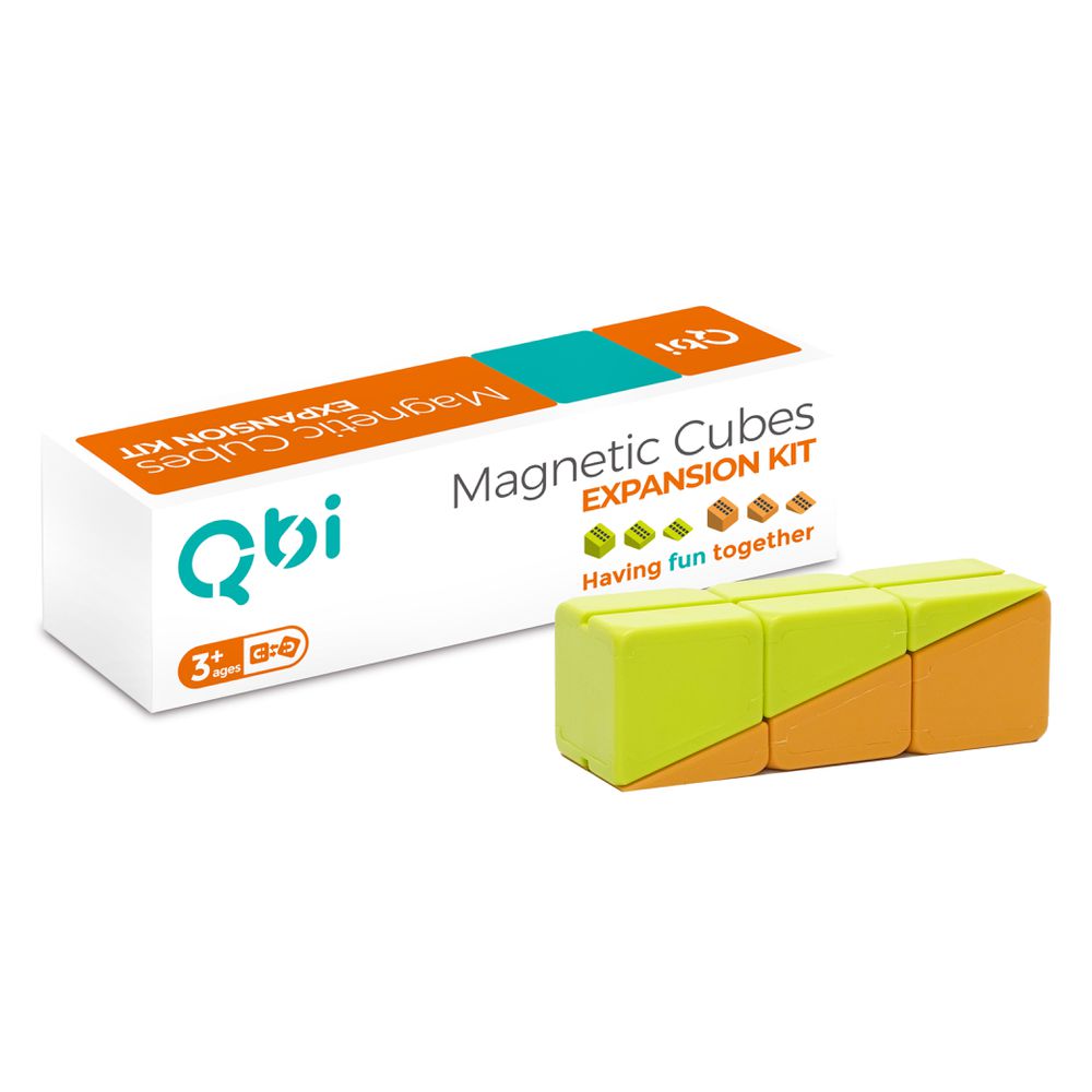 Qbi - 益智軌道磁吸玩具-擴充系列-雙色斜坡組