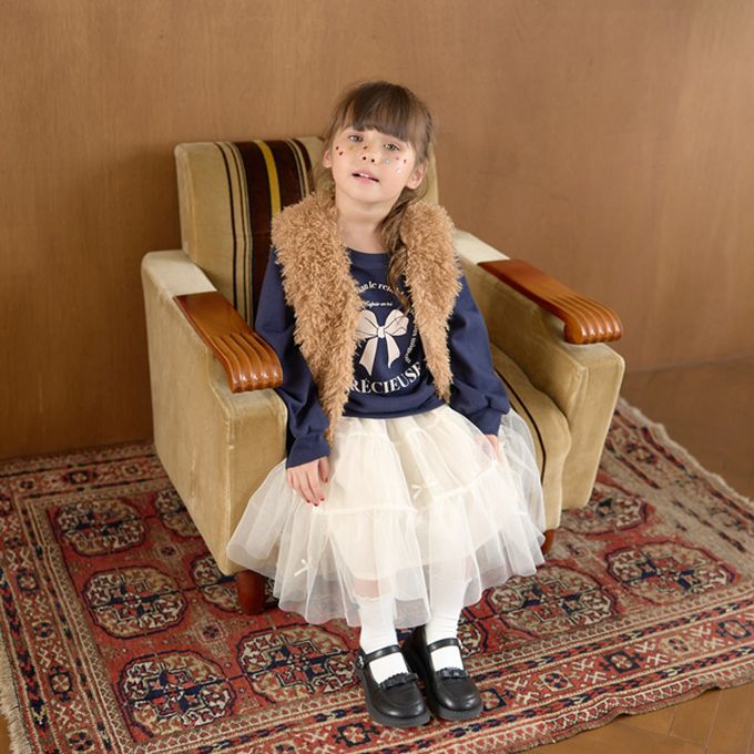 日本 Lycee mine - 百搭印花休閒長袖上衣-Lovely Day-杏