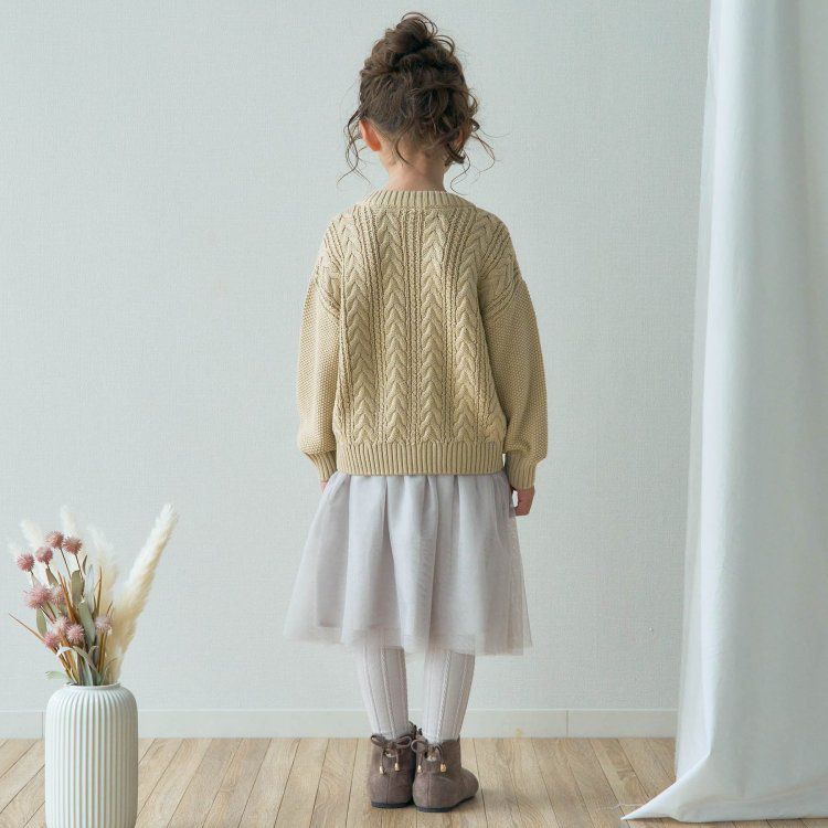 日本 apres les cours - 不規則編織紋針織毛衣-薄荷