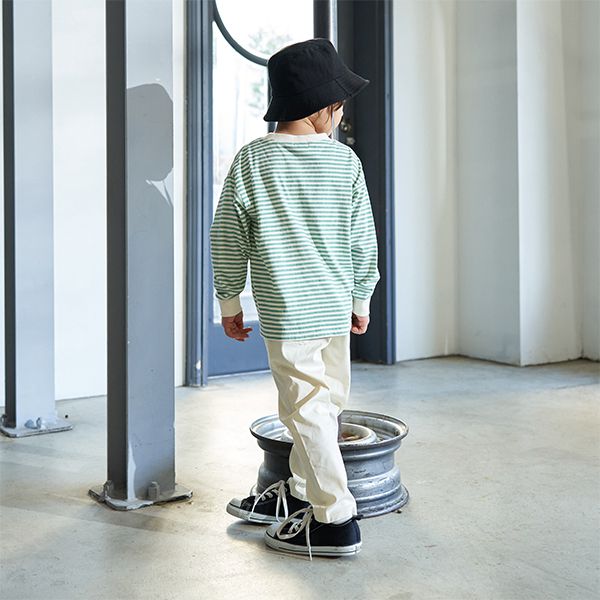 日本 b-ROOM - 好實搭寬鬆感彈性長褲-米色