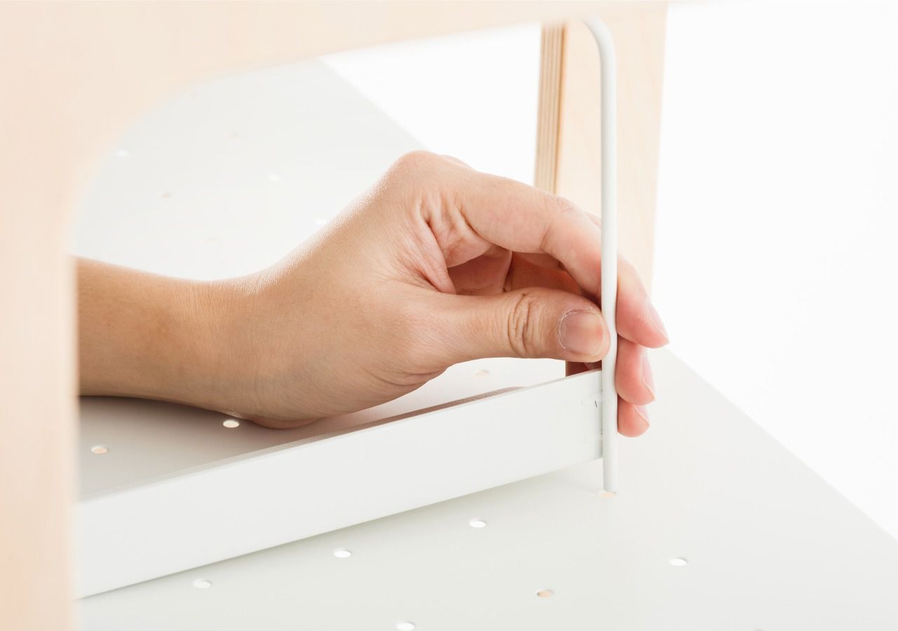 走走家具 - 置物架配件-專屬書擋組-清新白 (16.4 / 5 / 17 (cm))