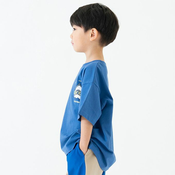 日本 petit main - 100%棉 夏季感印花短袖上衣-MY SUNNY DAY-粉紅