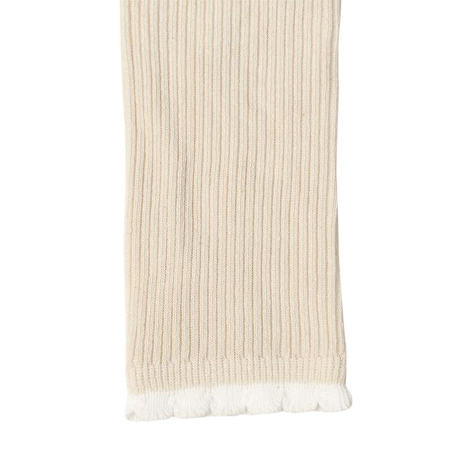 akachan honpo - 緊身褲-花邊褲腳-象牙白色