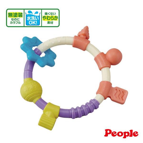 日本 People - 環狀手搖鈴咬舔玩具(新版)-4m+