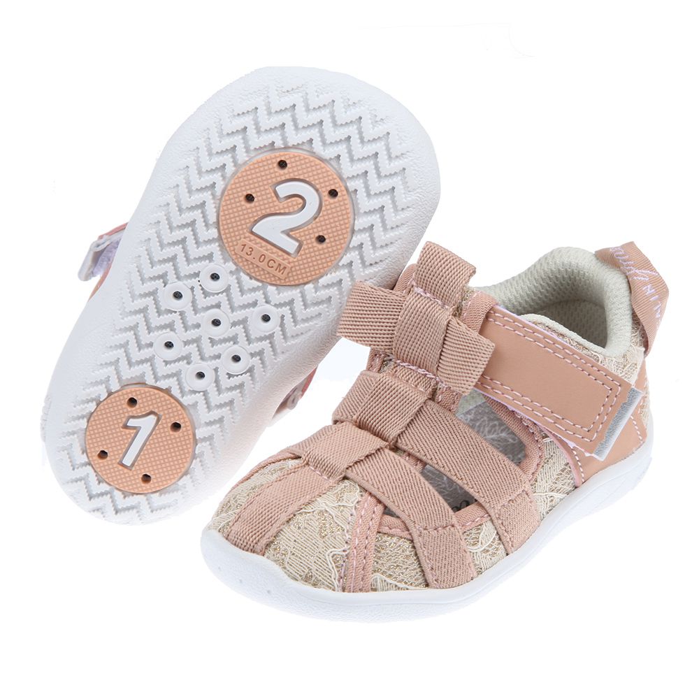 日本IFME - 粉金色寶寶機能水涼鞋-粉金色