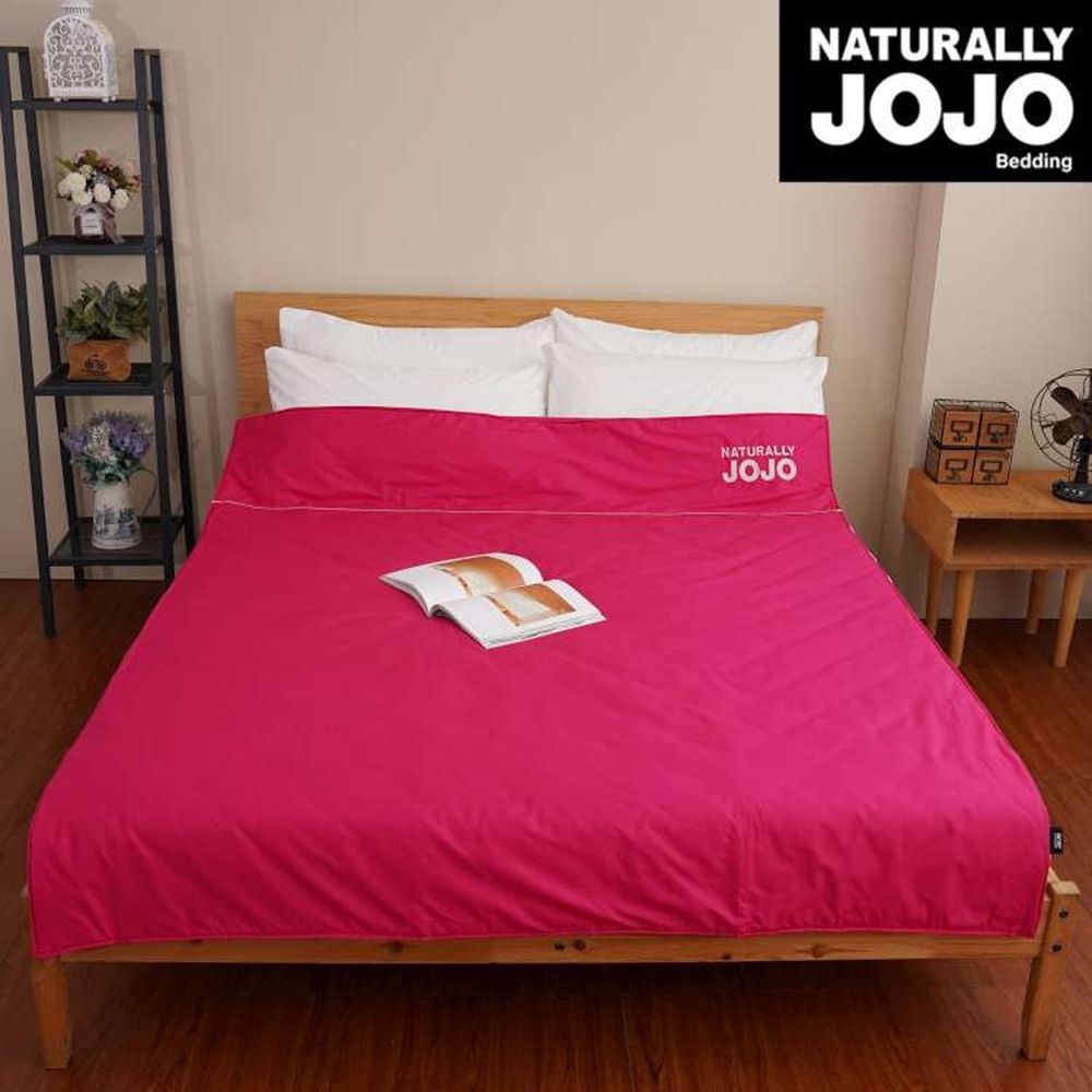 NATURALLY JOJO - 都會風尚素色精梳棉涼被棉被-亮麗桃-150x180cm