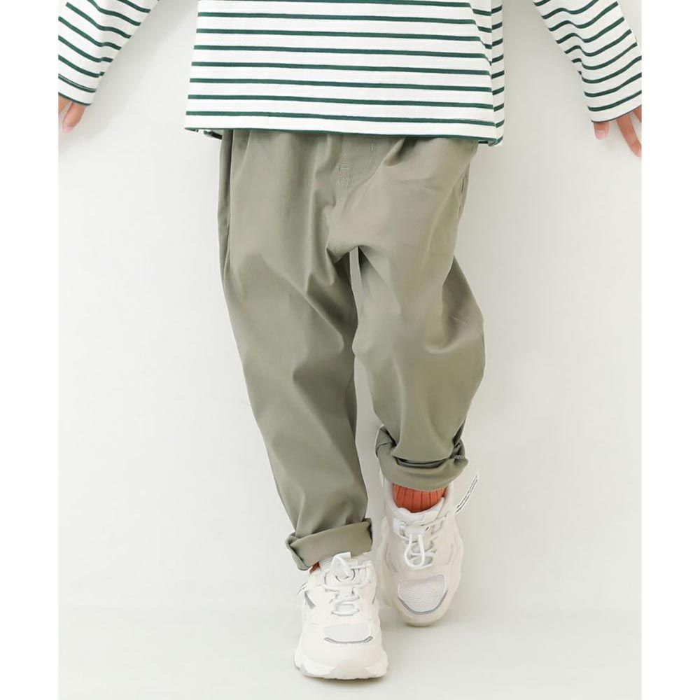 日本 devirock - [推薦款]嫘縈混百搭休閒長褲-淺灰綠