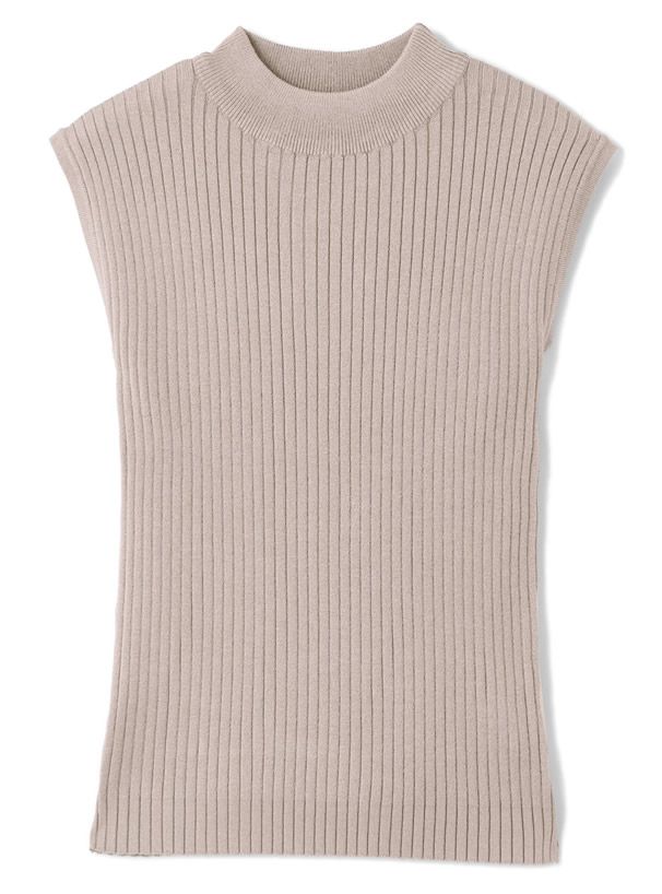 日本 GRL - 圓領百搭彈性無袖上衣-黑