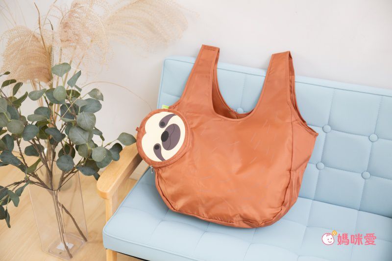 日本 Seto Craft - 動物造型隨身購物袋/環保袋-樹懶 (28.5L)