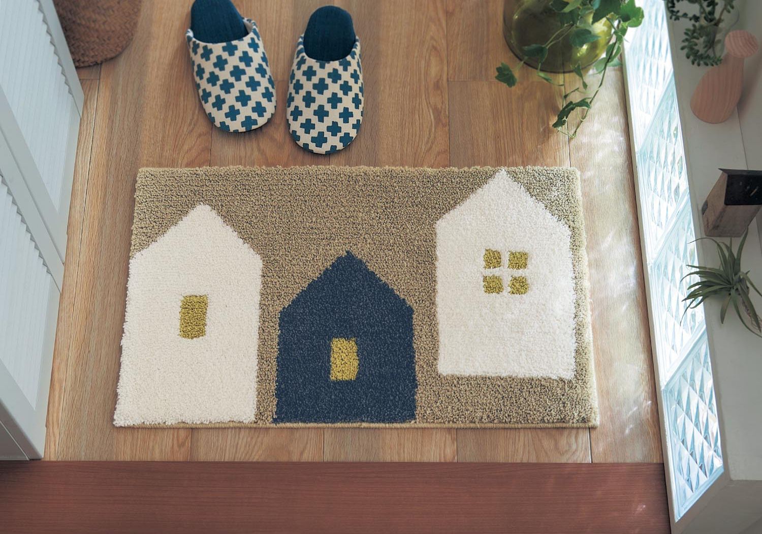 日本千趣會 - 質感長毛腳踏墊(玄關/房門)附贈止滑墊*2-北歐小屋