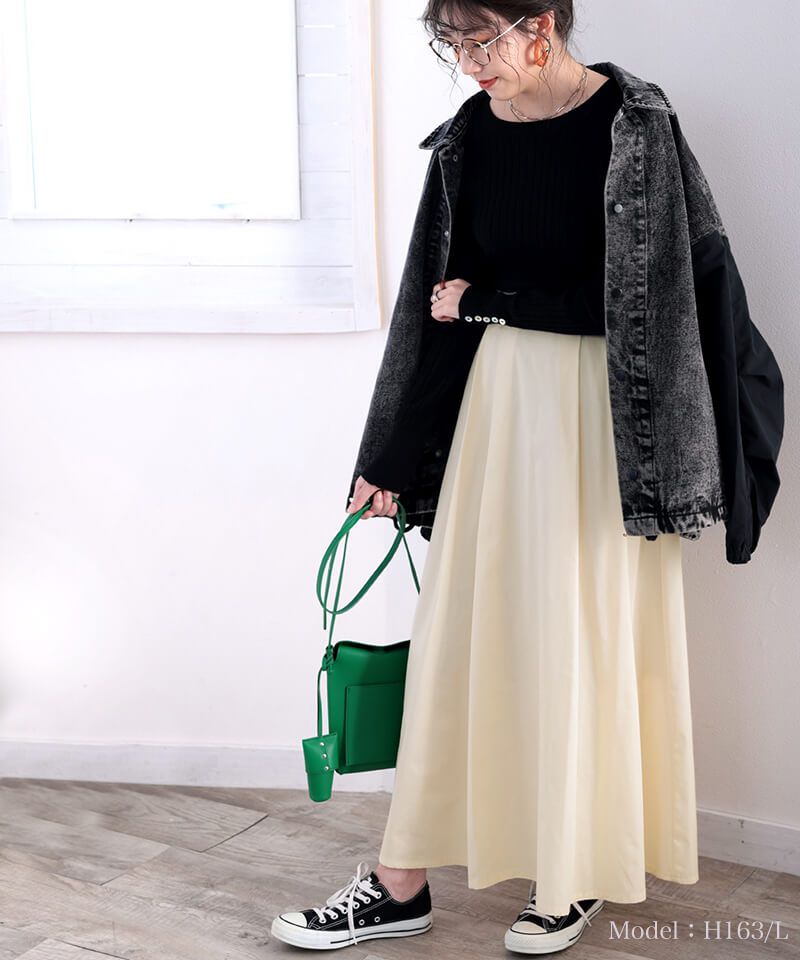 日本 Classical Elf - 修身剪裁垂墜感長裙-深卡其