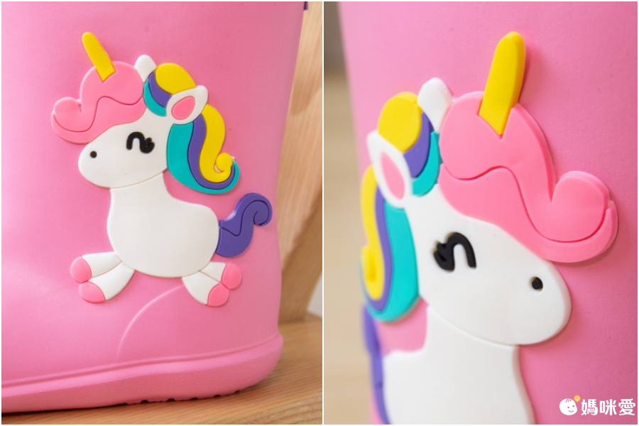 Cheerful Mario - 兒童雨鞋-粉色小馬