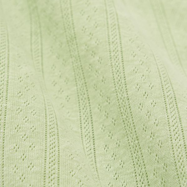 日本 Lycee mine - 可愛緹花泡泡短袖上衣-水藍