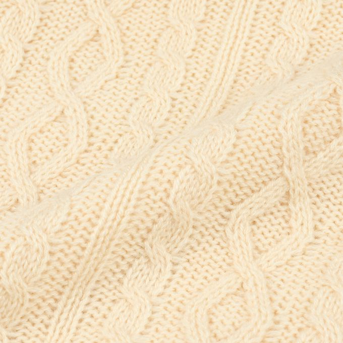 akachan honpo - 針織連帽外套-小耳朵-象牙白色 (80cm)