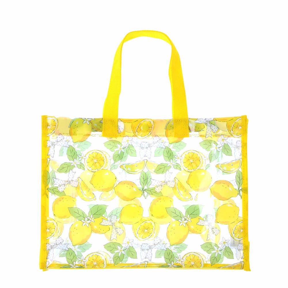防水PVC手提袋/游泳包-鮮嫩檸檬-黃色 (25x34cm)