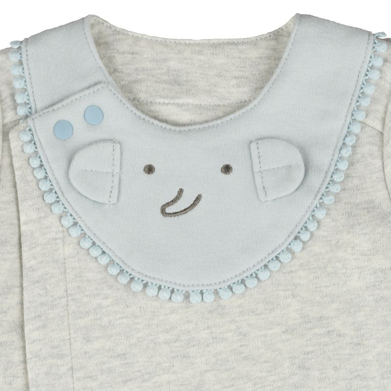 akachan honpo - 長袖舒適連身衣-灰色 (50~60cm)