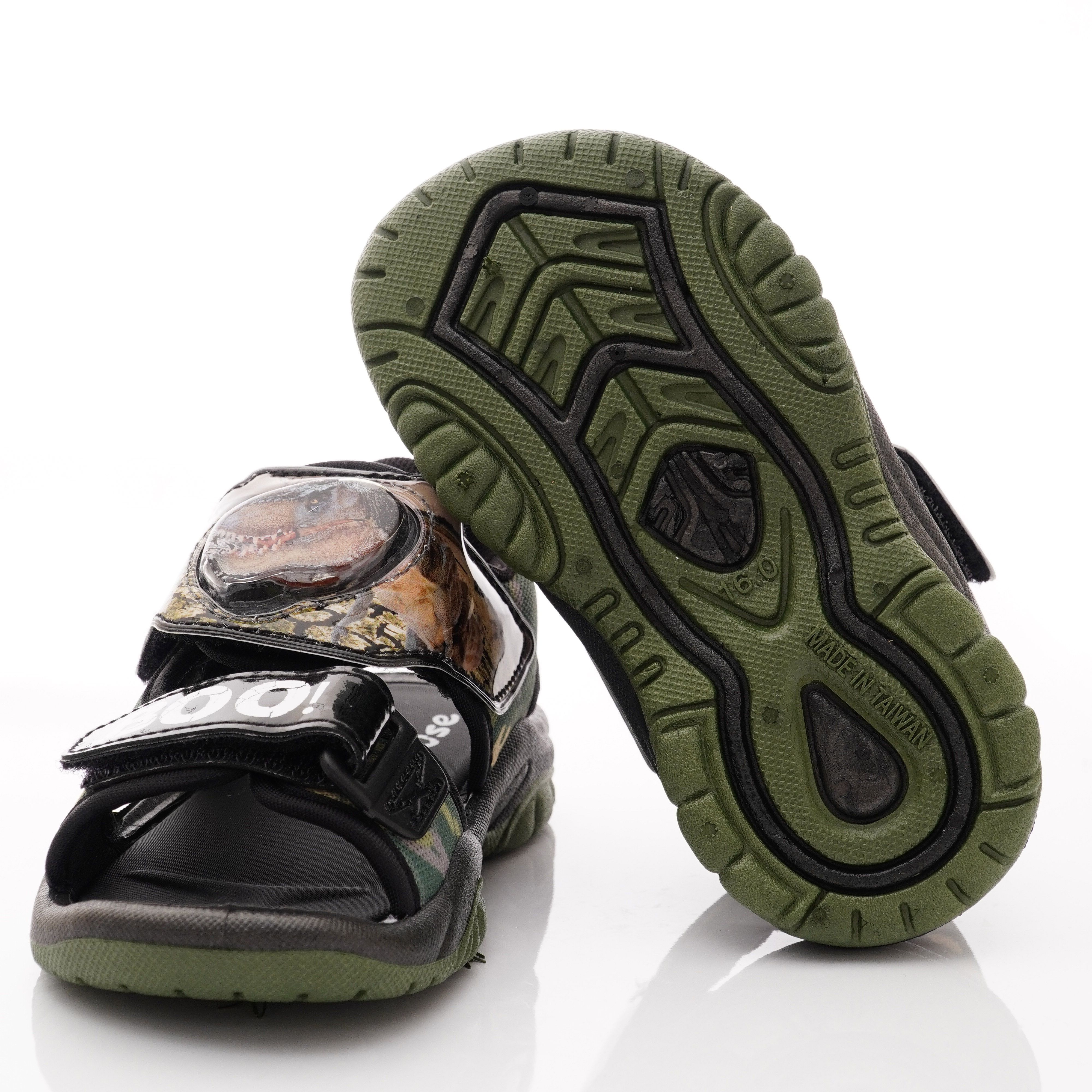 侏羅紀世界 - 恐龍電燈涼鞋款(中小童段)-綠