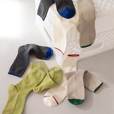 韓國 Daily Like - 女用襪子/中筒襪4入組-拼色組 (220~250mm)