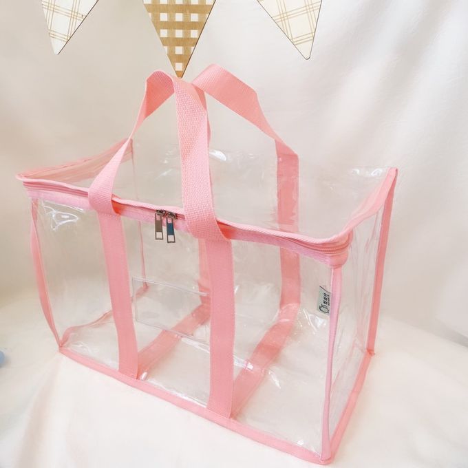 妞妞絲 - 透明棉被袋-草莓粉 (L)