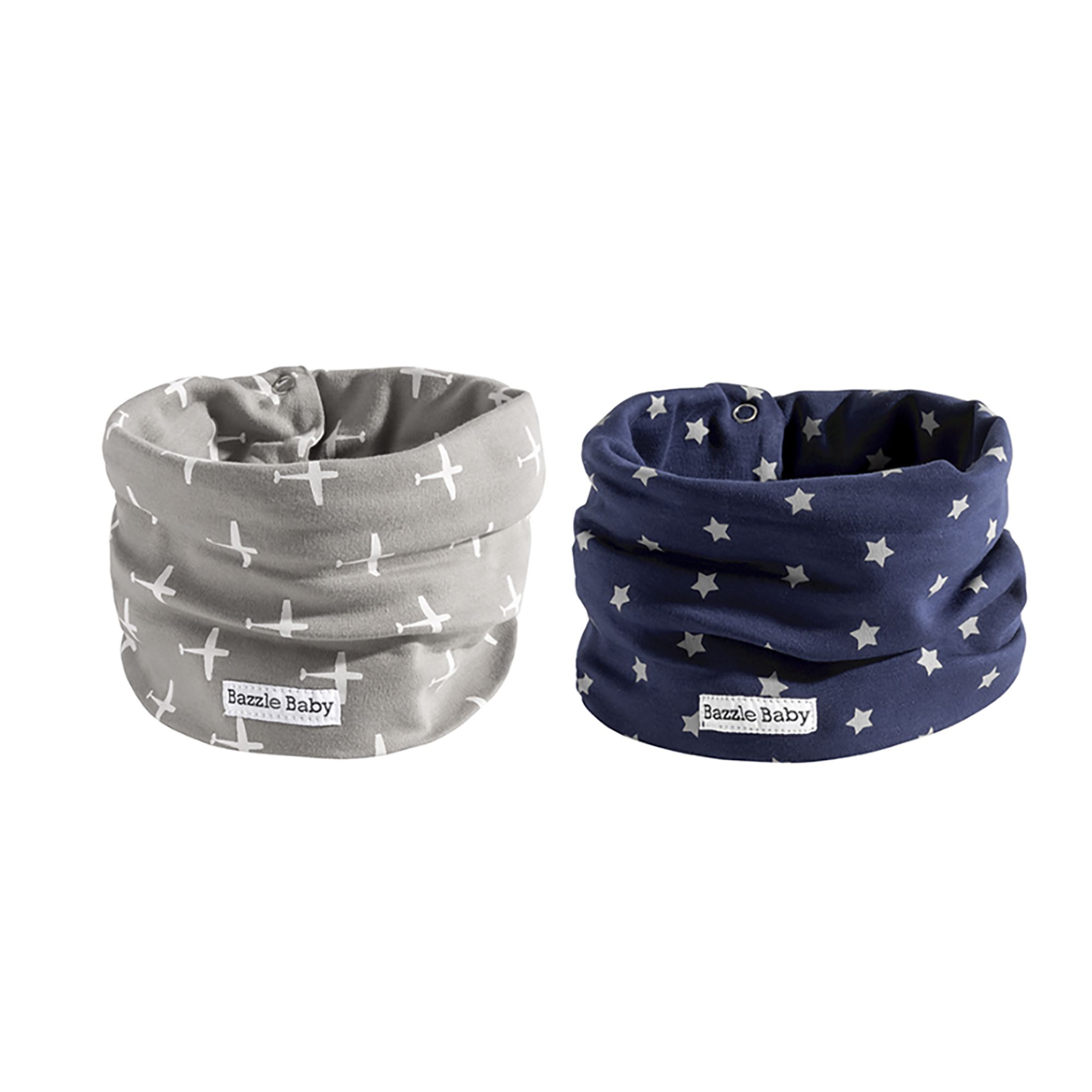 美國 Bazzle baby - 寶寶脖圍圍兜(兩入組)-酷炫型男 (41*20cm/2入)