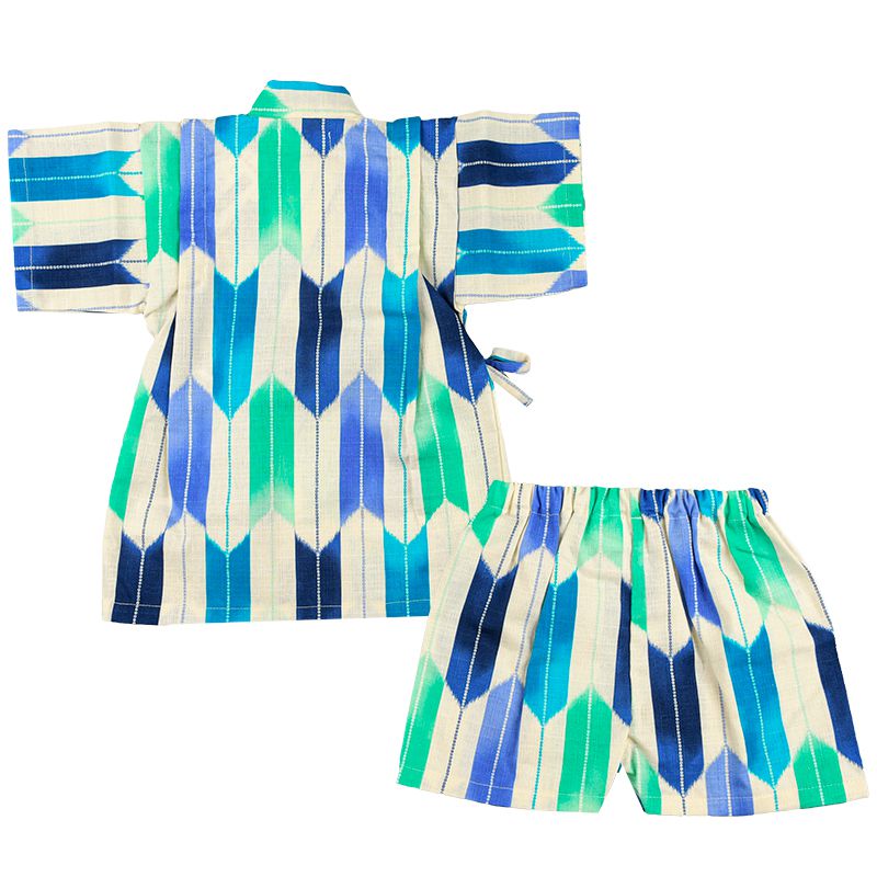 akachan honpo - 兩件式甚平-箭羽紋-深藍色