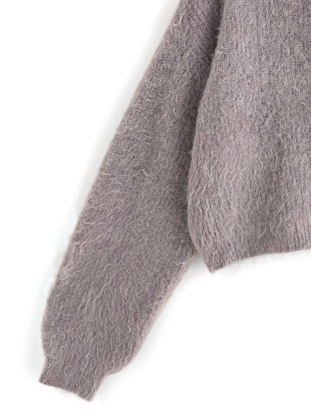 日本 GRL - 羊毛混溫柔珍珠釦針織外套-奶茶棕 (F)