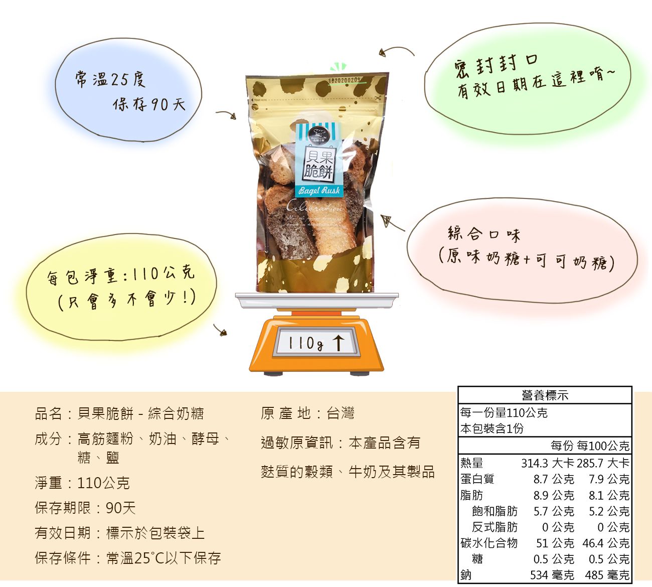 Golden Brown 布朗主廚 - Golden Brown 布朗主廚-7入組-金秋出遊野餐組-南瓜培根x2 + 柑橘可可x2 + 經典黃金貝果*1 + 原味草莓乳酪*1 + 貝果脆餅-經典奶糖*1