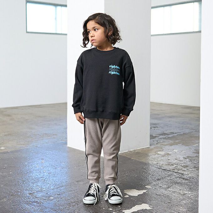 日本 b-ROOM - 百搭街頭風印花裏毛上衣-背後字母-黑