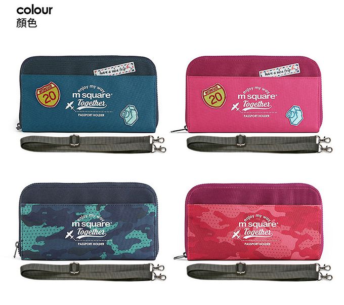 M Square - 斜跨護照包紀念版-粉色 (23*12*2cm)