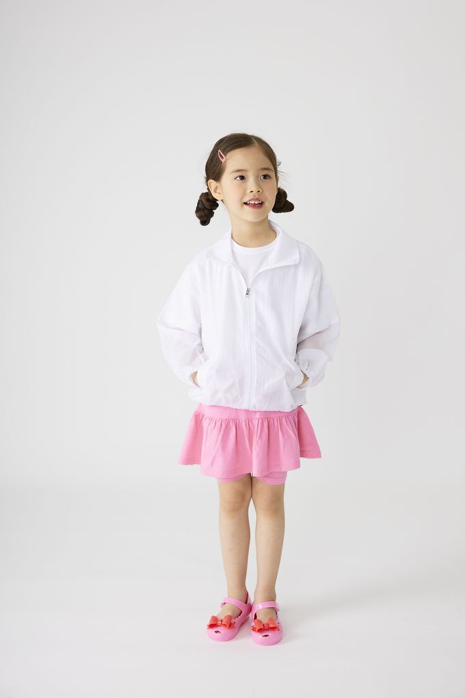 韓國 OZKIZ - 鬆緊腰層次蛋糕短褲裙-薰衣草紫