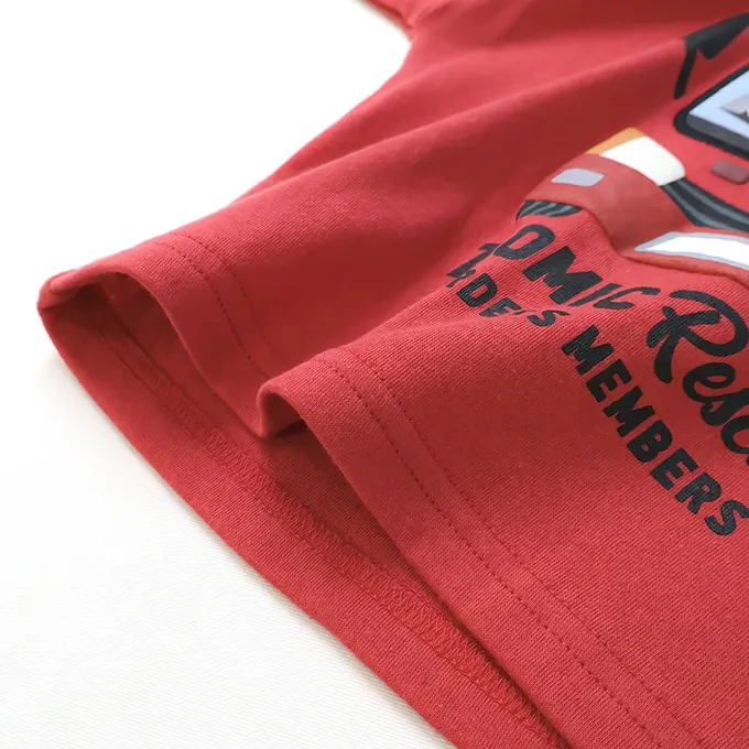 日本 ZOOLAND - 熊熊救援隊 車車印花長袖上衣-警車-白