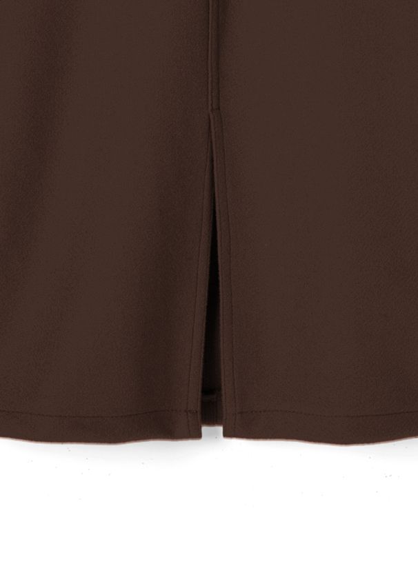 日本 GRL - 毛呢感百搭直筒裙-淺米